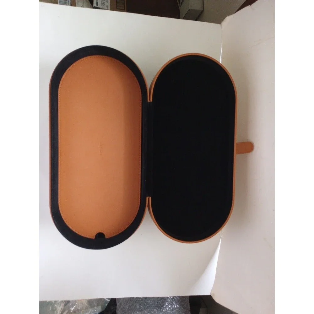 DYSON Airwrap Styler Leather Large Storage Hard Box Tan Brown CASE ONLY